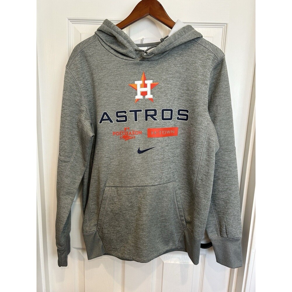 Houston Astros 2022 World Series Post Season Nike Hoodie Men’s Med Grey